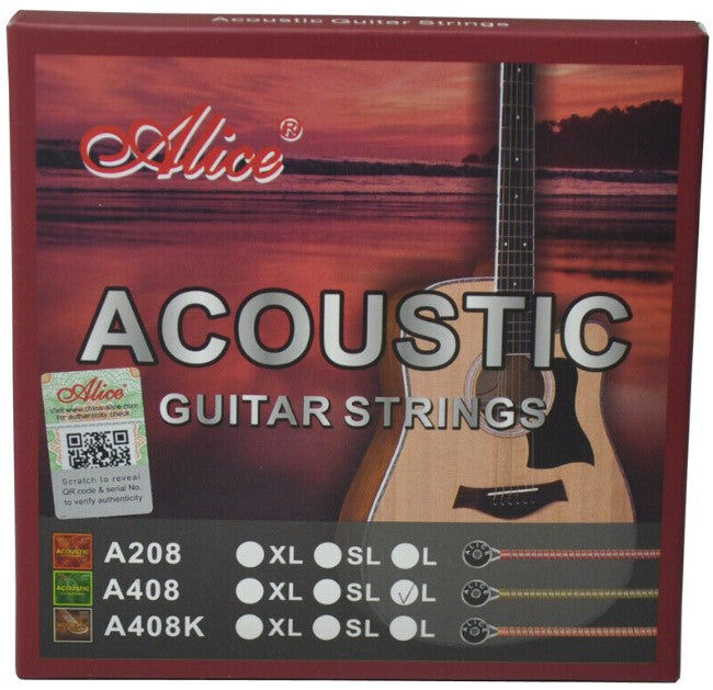 Thumbnail: Alice A408KL Acoustic Guitar Strings Light Stainless Steel Anti-rust