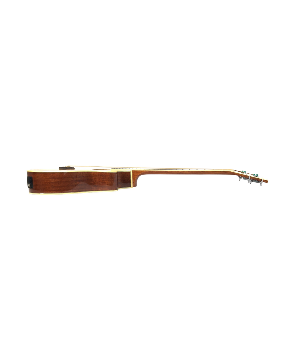Thumbnail: Haze FB711BCEQN44 4-String Electric-Acoustic Bass Guitar, Natural + Free Gig Bag