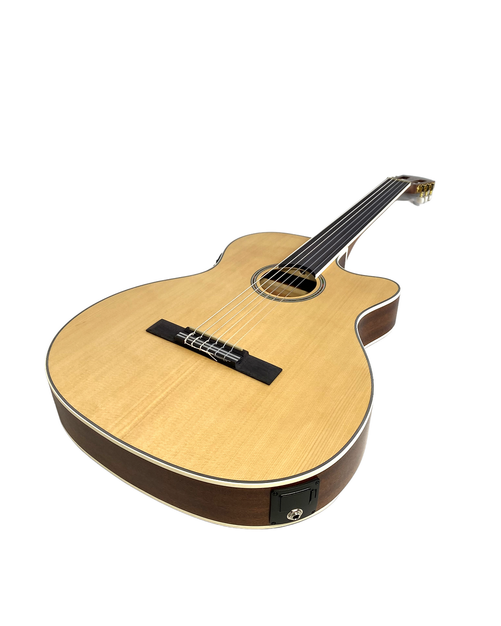Thumbnail: Haze Solid Top Fretless Arched Back Classical Guitar - Matte C551BCEQSMFL