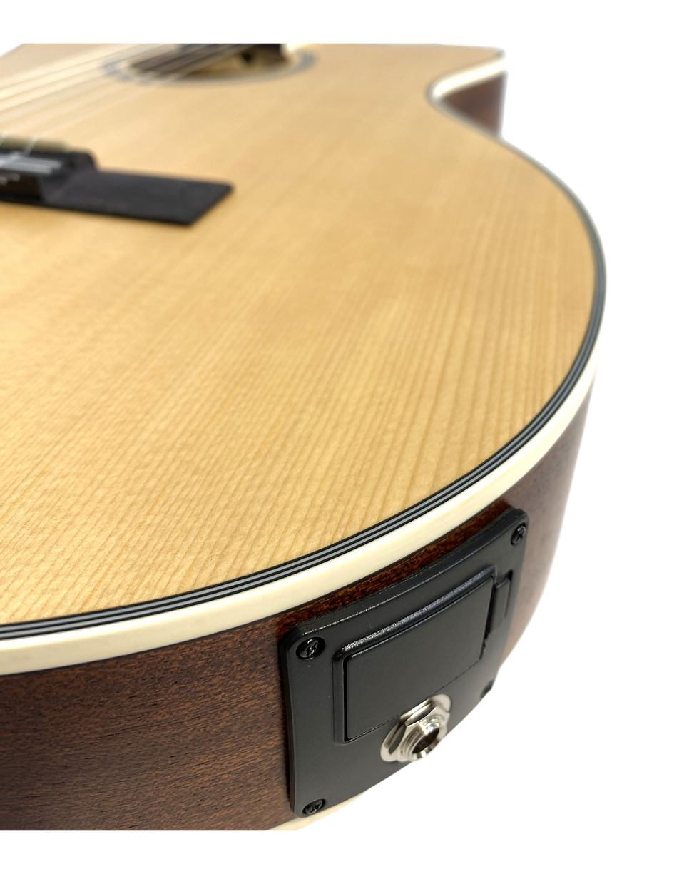 Thumbnail: Haze Solid Top Fretless Arched Back Classical Guitar - Matte C551BCEQSMFL