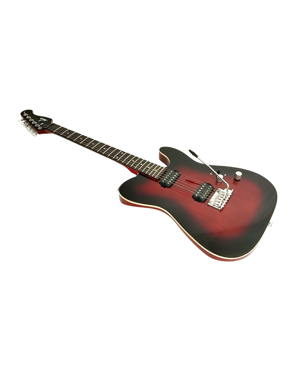 Thumbnail: Haze Split Coil pickup Tremolo Bar Contoured HTL Electric Guitar - Redburst KATL