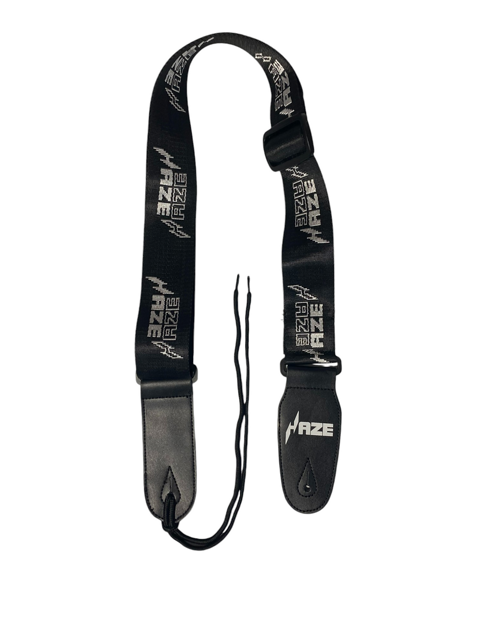 Thumbnail: Haze HJKBK Black Guitar Strap Locks + Haze Strap Combo