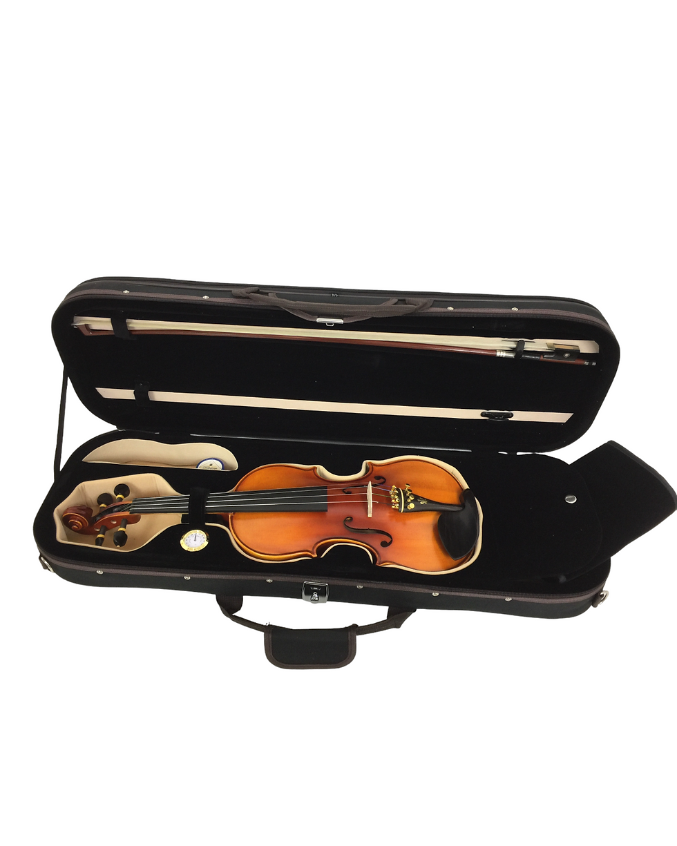 Thumbnail: Symphony SJV01AA Solid Wood Handmade Violin Outfit, Ebony Fittings
