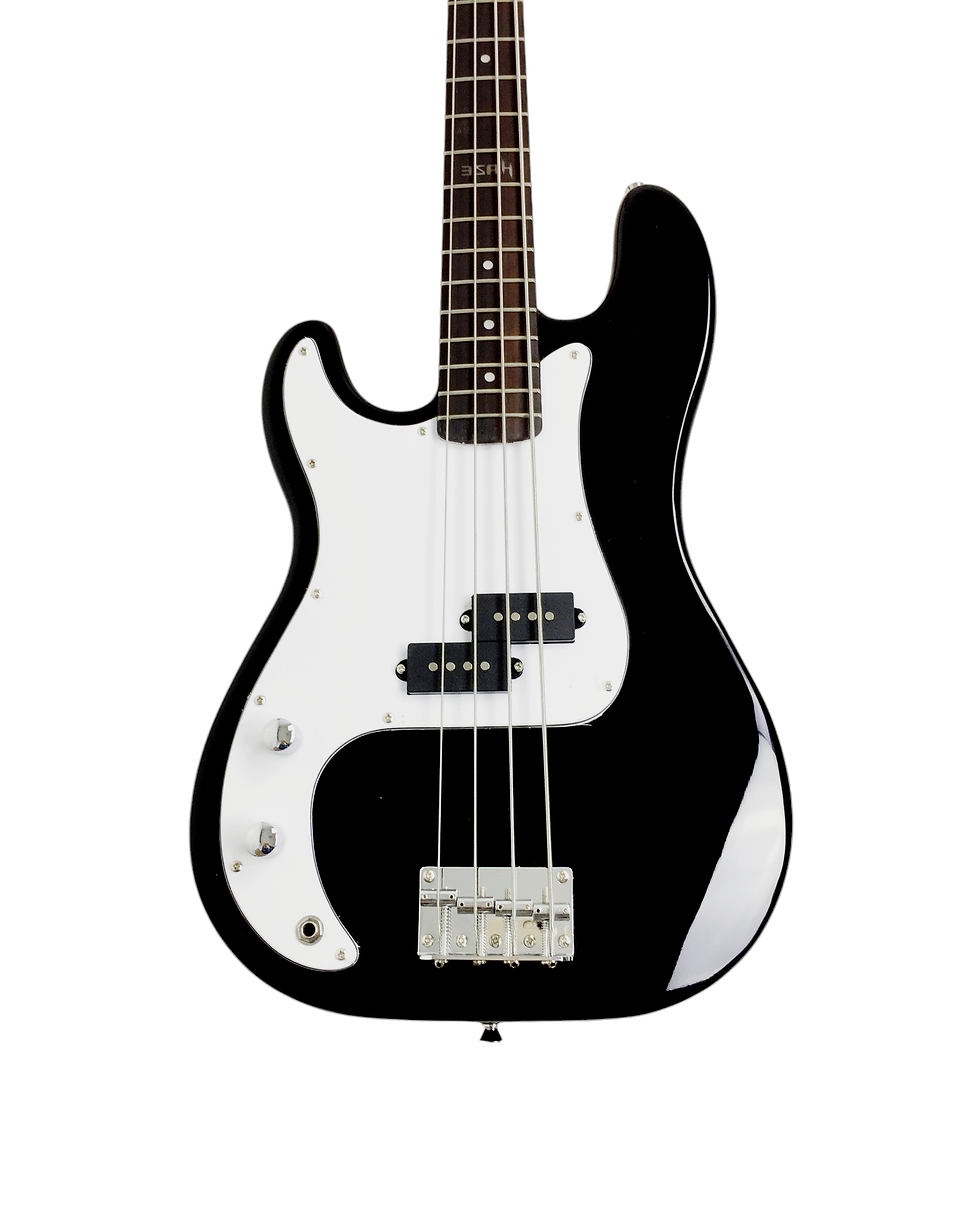 Thumbnail: Left-Handed Haze HSPB1901BKBHL 4-String Electric Bass Guitar + Free Bag, Tuner,
