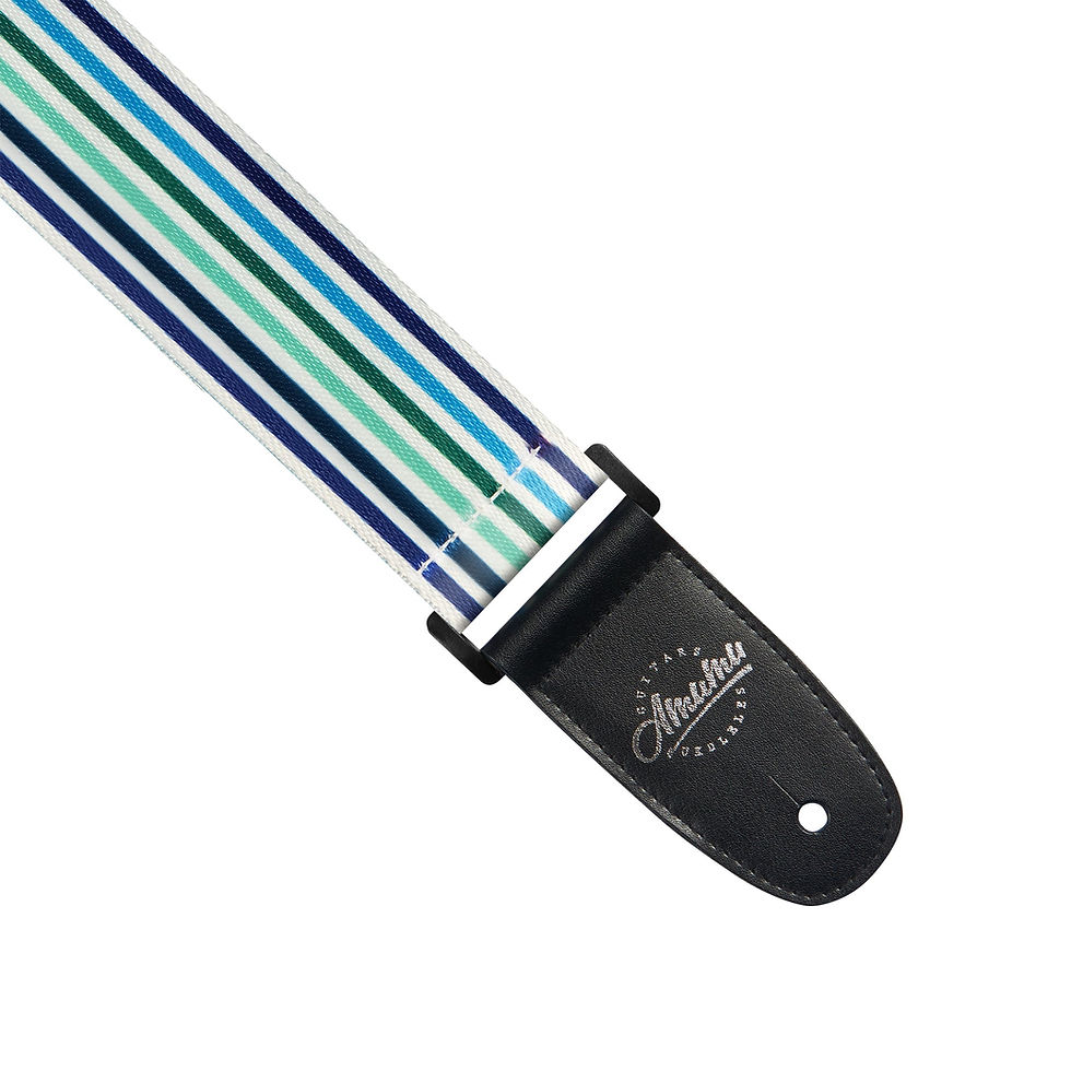 Thumbnail: Amumu Blue Stripe Guitar Strap - PC08PBL
