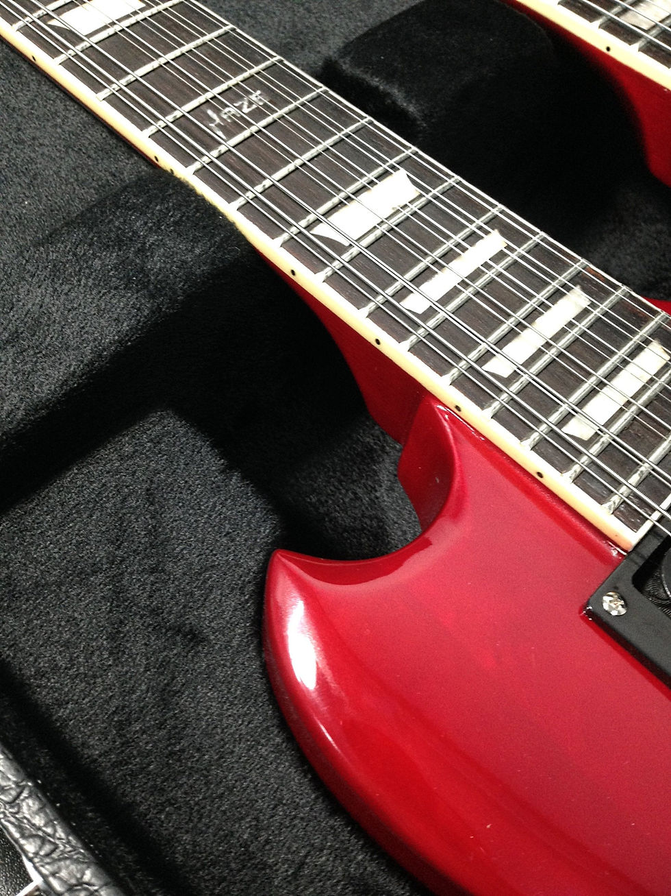 Thumbnail: Haze HSBD1910C Rectangle Double Neck Electric Guitar Hard Case, Lockable, Black