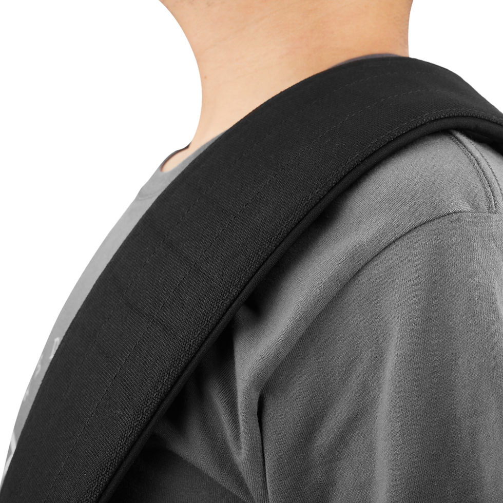 Thumbnail: Amumu AIRAFT™ 4" Air Cell Padded Bass & Guitar Strap Black - AIRAFT4INBLKCVSTD