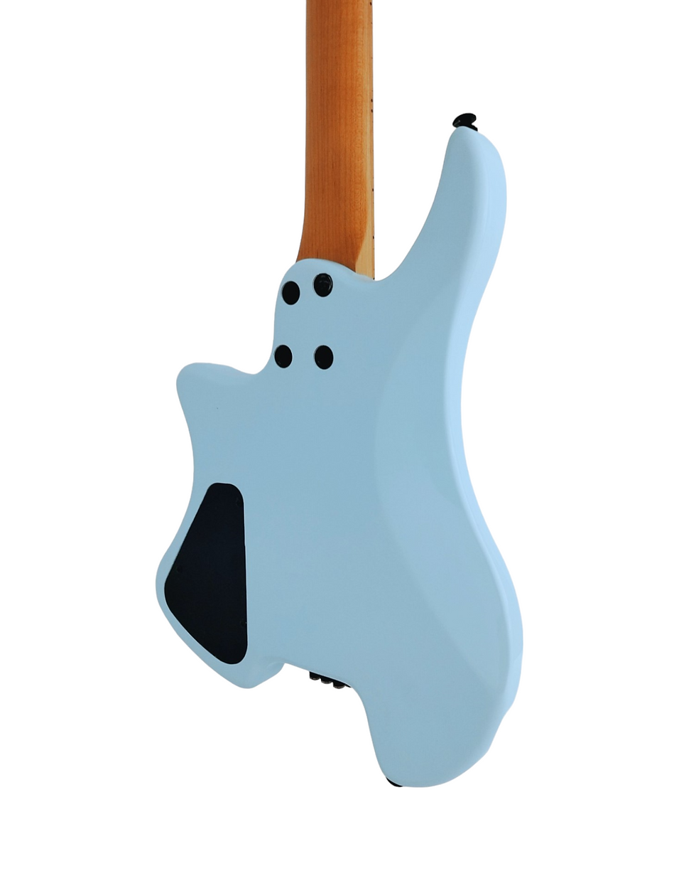 Thumbnail: Haze Headless Mahogany Neck Maple Body HHL Electric Guitar - Blue HZHL1ABL
