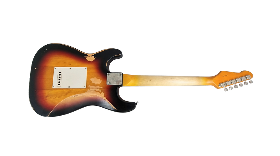 Thumbnail: Haze Relic Series HST Electric Guitar with Tremolo - Sunburst Finish (HSVTGSTBR)
