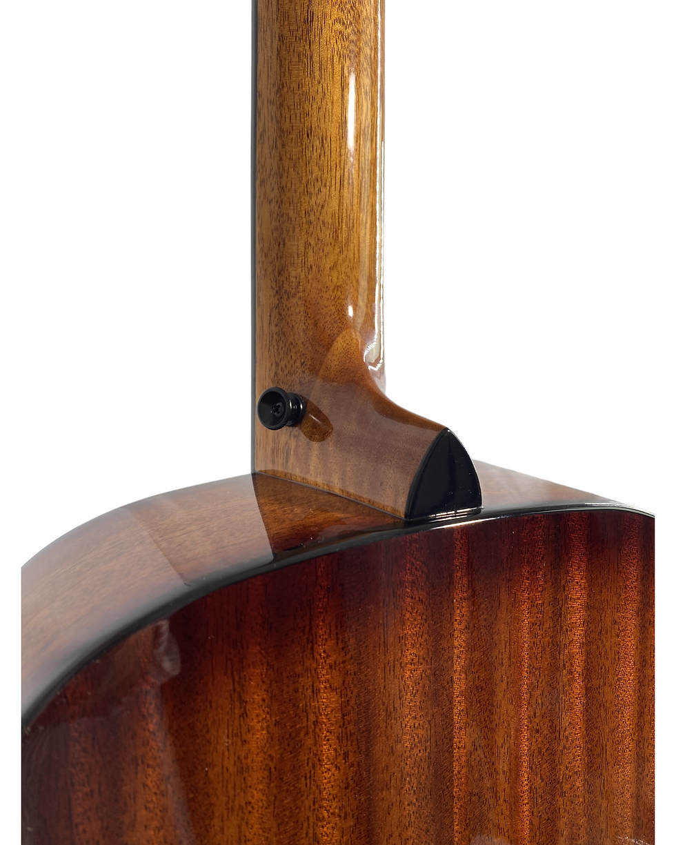 Thumbnail: Haze 37" Solid Koa Top Height Adjustable Saddle Acoustic Bass Guitar - Natural H