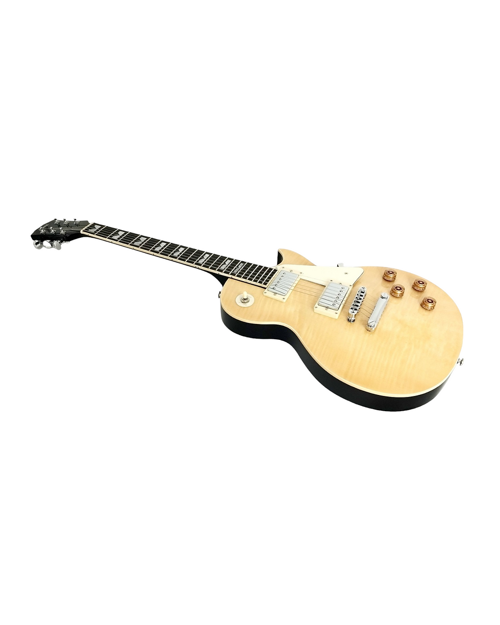 Thumbnail: Haze Single-Cut HH Mahogany Electric Guitar - Natural E238AN