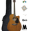 Thumbnail: Haze F631BCEQMS Thin-Body Built-In Pickups/Tuner Acoustic Guitar - Natural with 