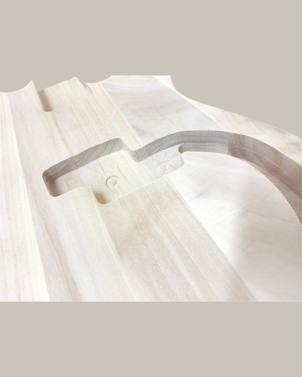 Thumbnail: HSPB1910BO Solid Basswood Electric Bass Guitar Body, Pre-Drilled, Polished