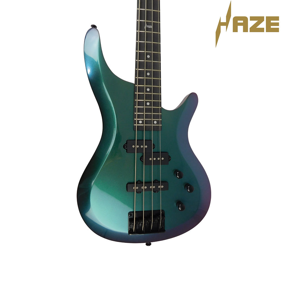 Thumbnail: Haze Chameleon Split/Single Coil Solid Basswood J-Style Electric Bass Guitar - C