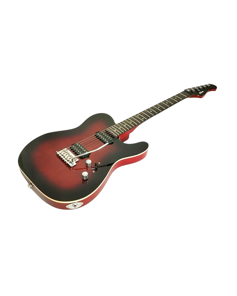 Thumbnail: Haze Split Coil pickup Tremolo Bar Contoured HTL Electric Guitar - Redburst KATL