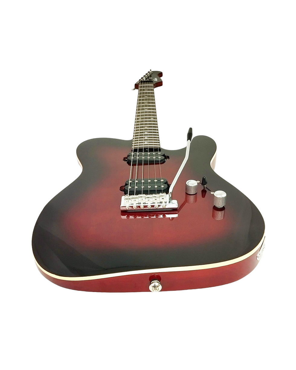 Thumbnail: Haze Split Coil pickup Tremolo Bar Contoured HTL Electric Guitar - Redburst KATL