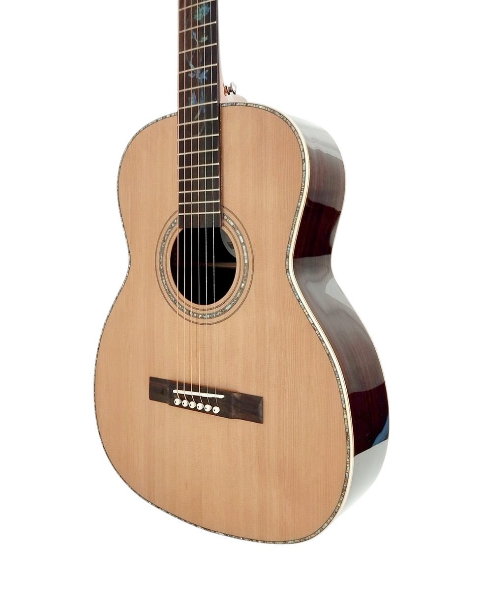 Thumbnail: Haze Acoustic Guitar Parlor Body LotusCSR with Hard Case