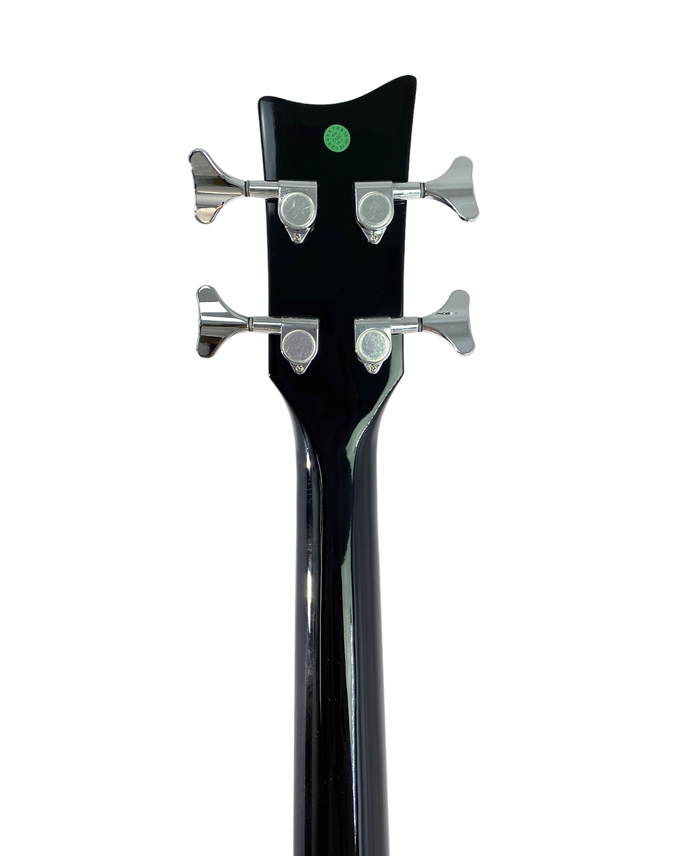 Thumbnail: Haze FB711BCEQBK44 4-String Electric-Acoustic Bass Guitar, Black + Free Gig Bag