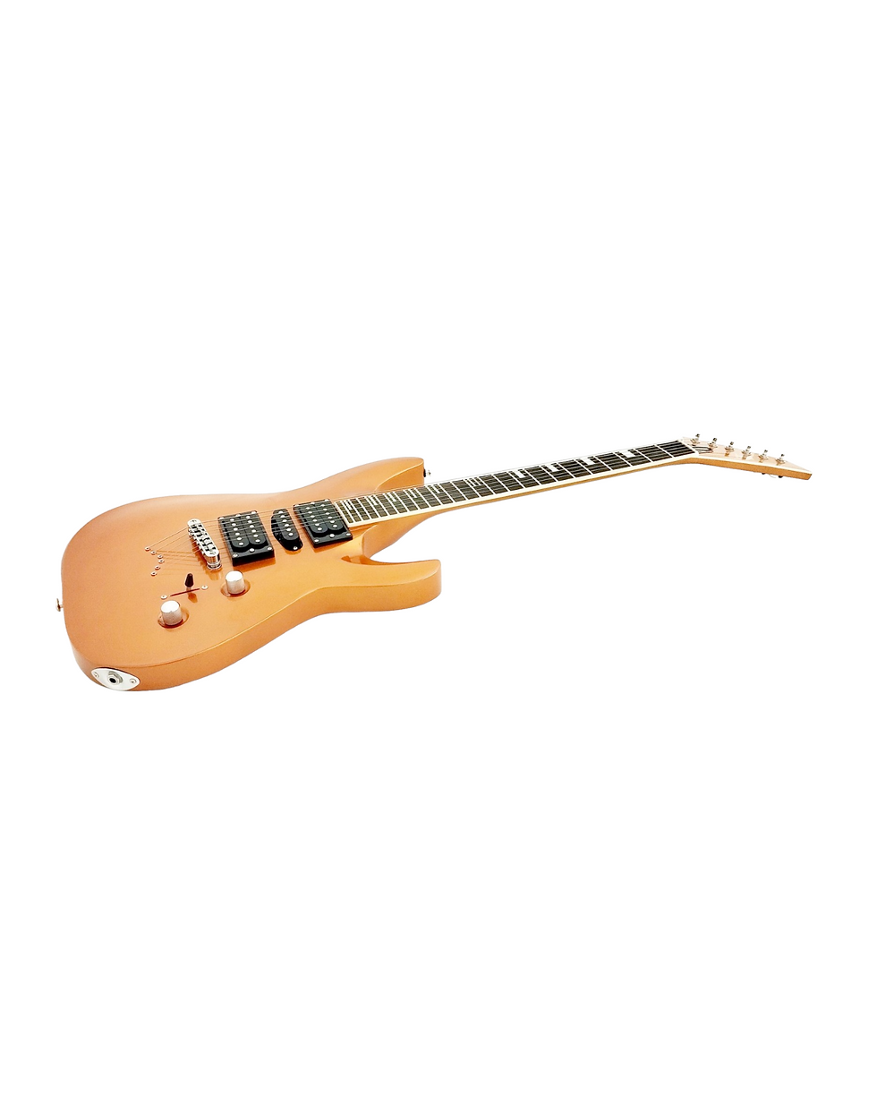 Thumbnail: Haze Neck-Thru HSH String-Thru HAX Electric Guitar - Gold SEG258GD