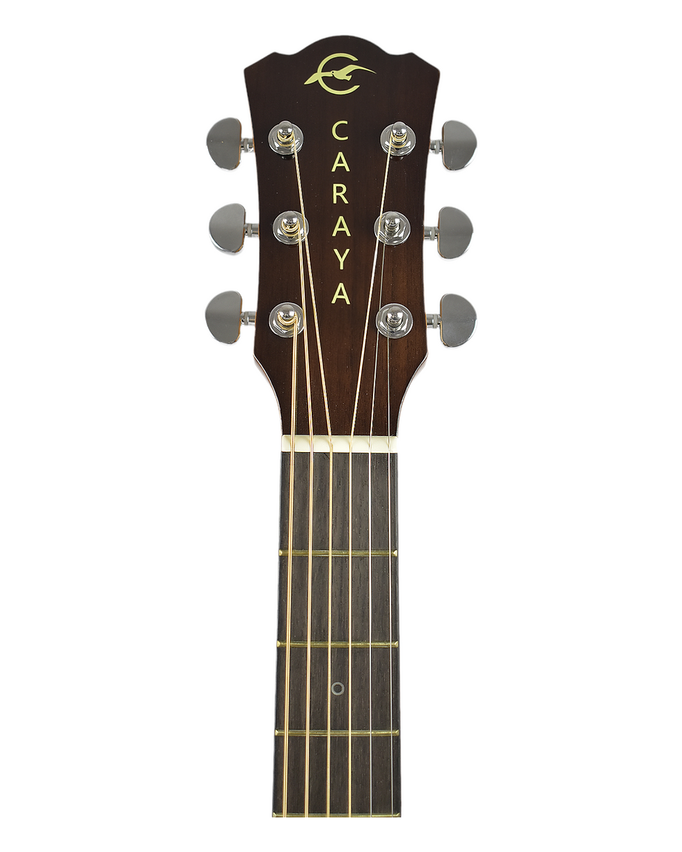 Thumbnail: Caraya HSGYPSYCEQGC Spalted Spruce Built-In Pickups/Tuner OM Cutaway Acoustic Gu