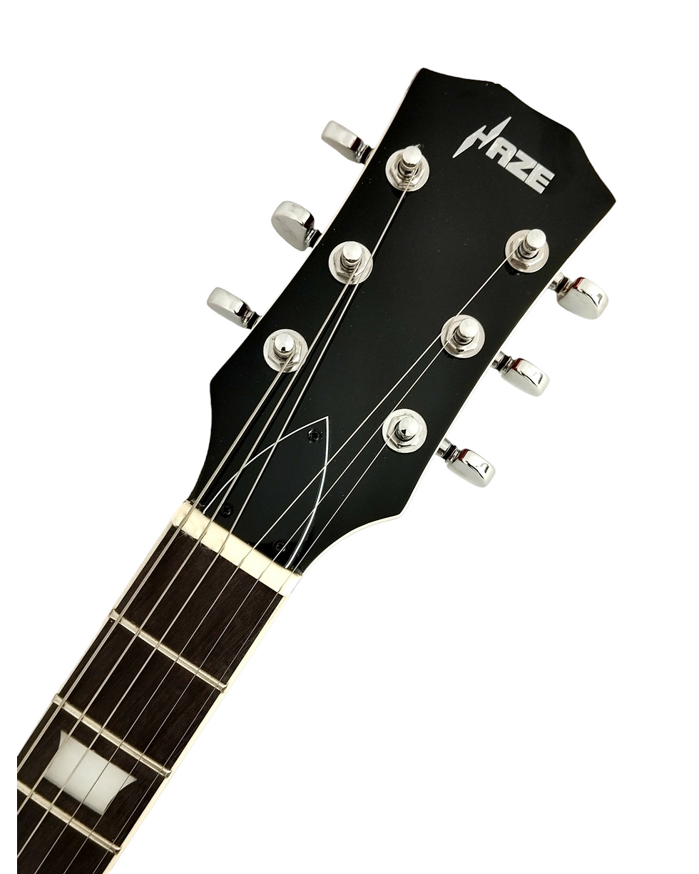Thumbnail: Haze Semi-Hollow Arched Maple Mahogany Neck Electric Guitar - Sunburst E239CS