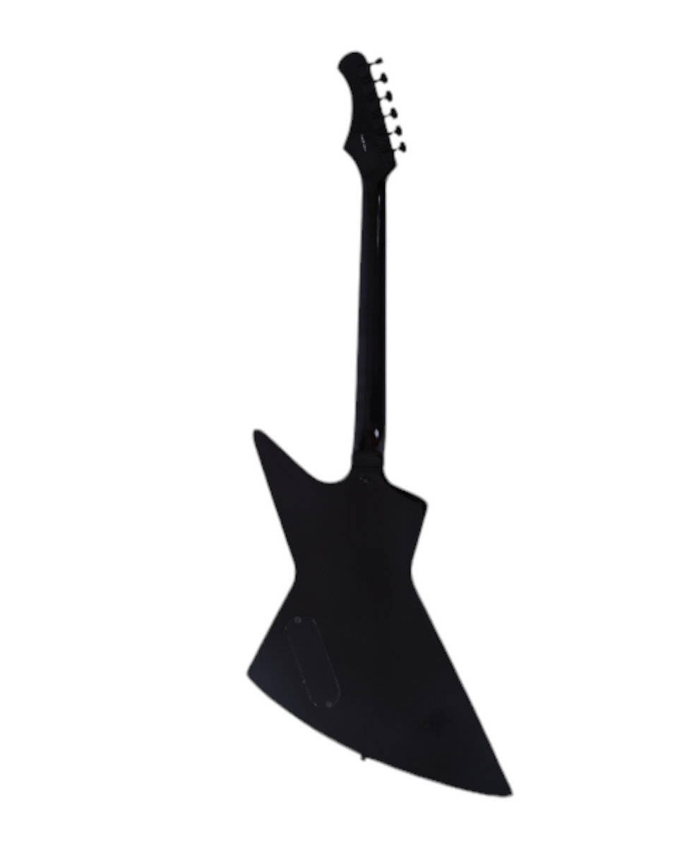 Thumbnail: Haze Explorer-Style HH Basswood HEX Electric Guitar - Purpleburst FB1940