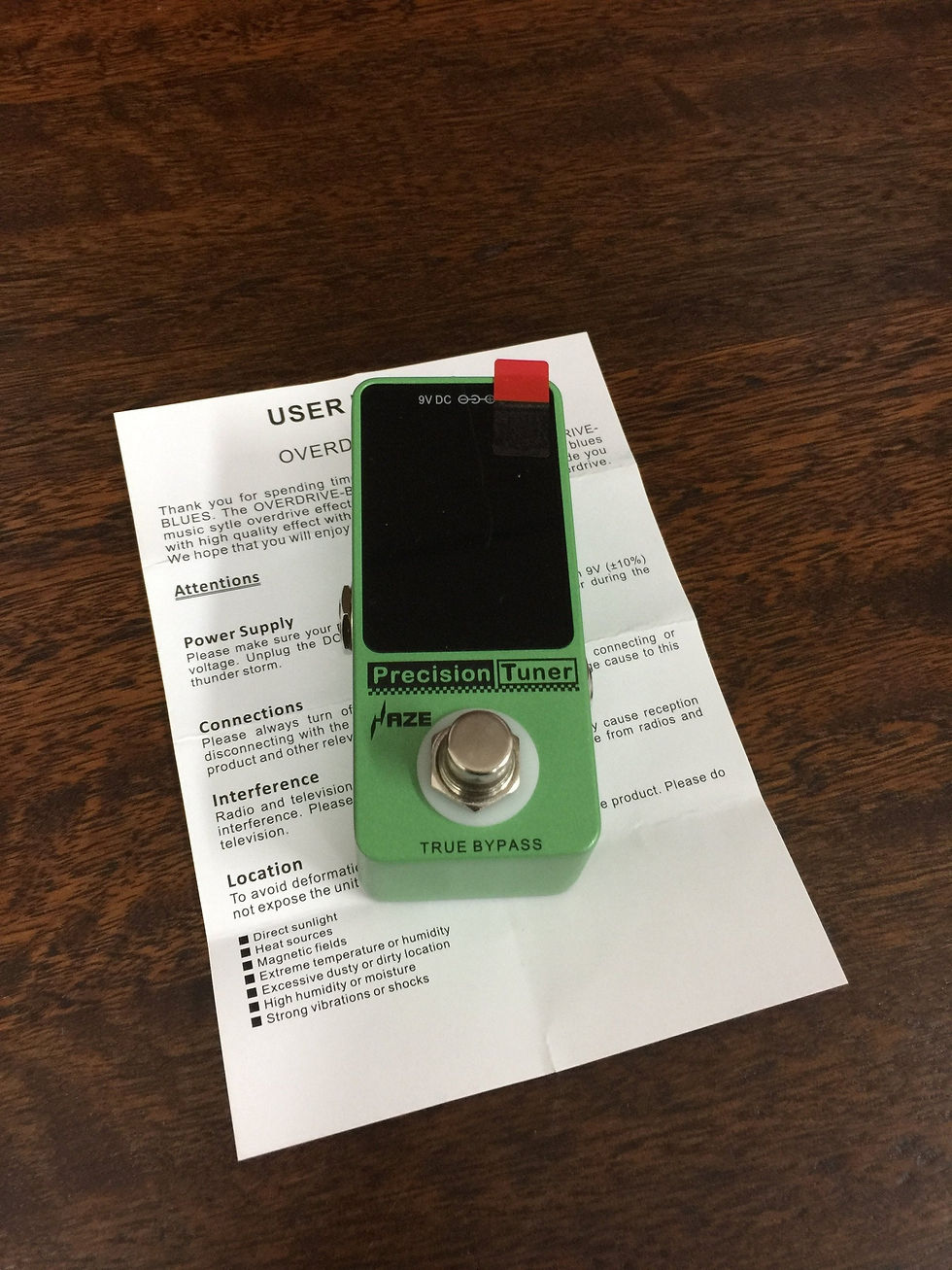 Thumbnail: Haze PRECISIONTUNER Chromatic Tuner Pedal - True Bypass & Precision LED Display