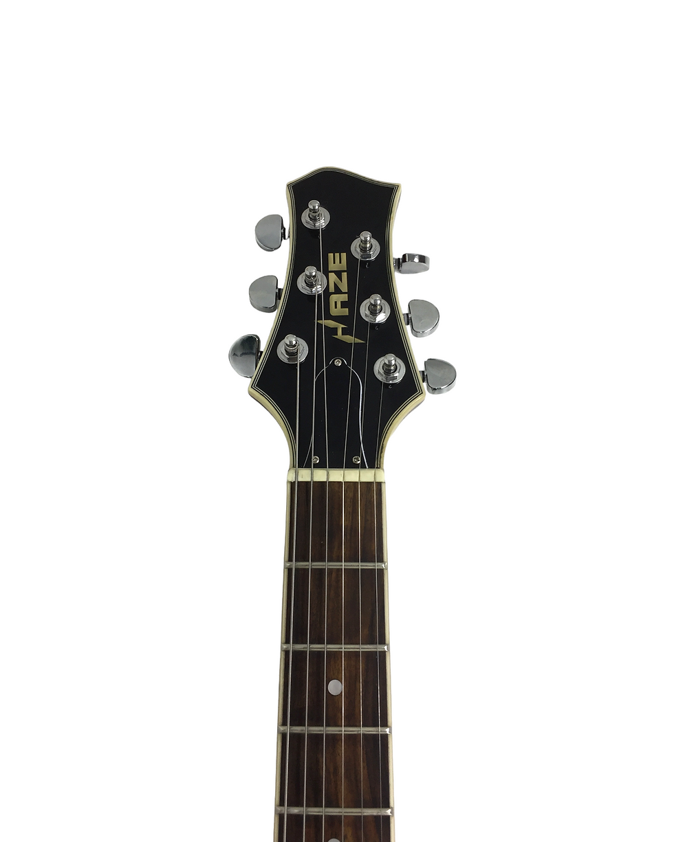 Thumbnail: Haze Semi-Hollow Double-Cut Offset HES Electric Guitar - Purple HD348TPU