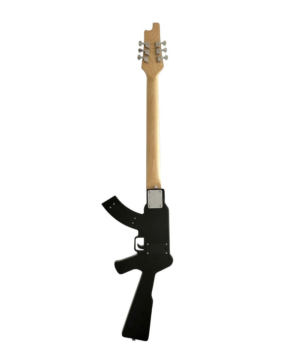 Thumbnail: Haze Gun LED Textured Gun Electric Guitar - Satin Black HDE500BK