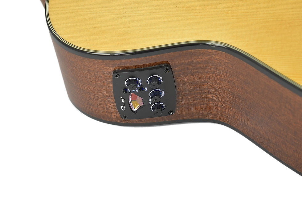 Thumbnail: Caraya P301210EQ Built-In Pickups/Tuner Thin-V Neck Acoustic Guitar - Natural