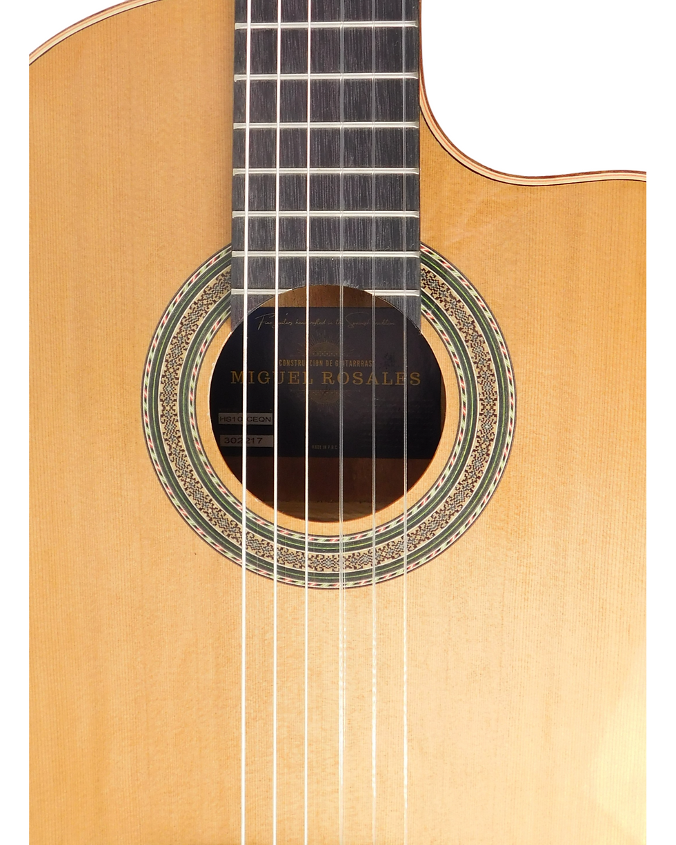 Thumbnail: Miguel Rosales Solid Canadian Cedar Cutaway Built-In Belcat Pickup/Tuner Classic