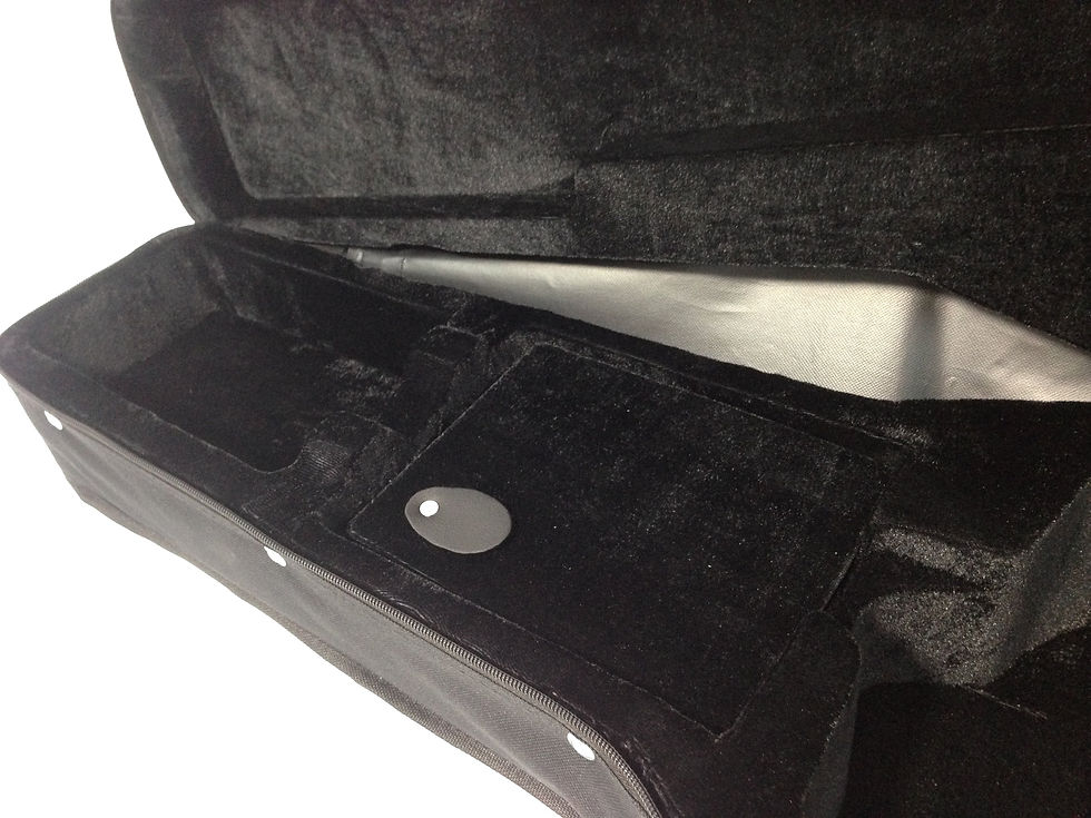 Thumbnail: Haze HPAA19A01 Lightweight Hard Foam Case for Acoustic Guitar, Nylon Exterior