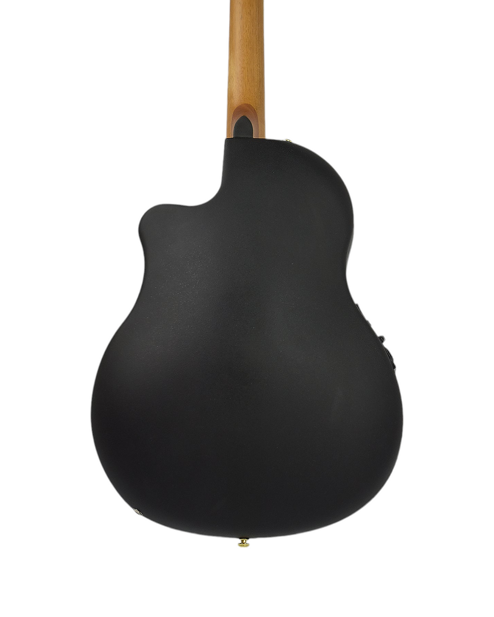 Thumbnail: Caraya SP723CEQBS Roundback Built-In Pickups Fibre Glass Back Acoustic Guitar -