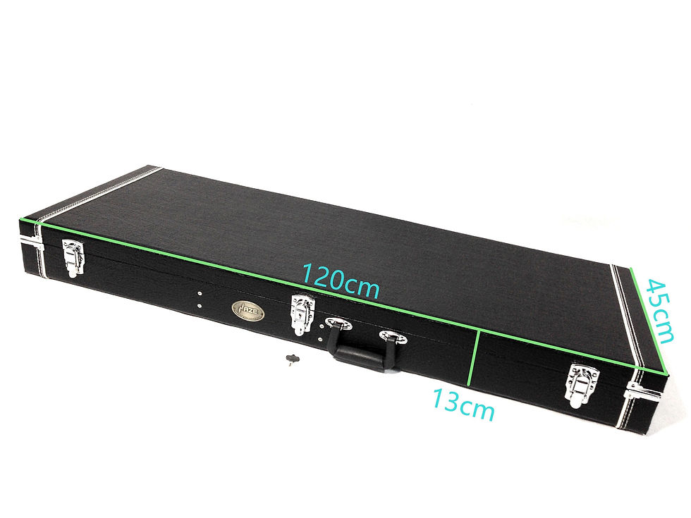 Thumbnail: Haze HSBD1910C Rectangle Double Neck Electric Guitar Hard Case, Lockable, Black