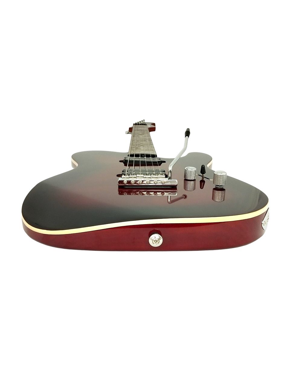 Thumbnail: Haze Split Coil pickup Tremolo Bar Contoured HTL Electric Guitar - Redburst KATL