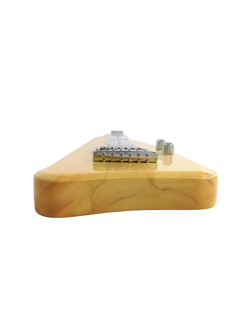 Thumbnail: Haze SEG217N Solid Poplar Body Electric LAP Steel Guitar, Natural + Free Gig Bag