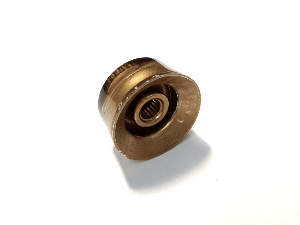 Thumbnail: 4x Push-on Volume / Tone Control Knob for Electric Guitar and Bass,Golden-Clear