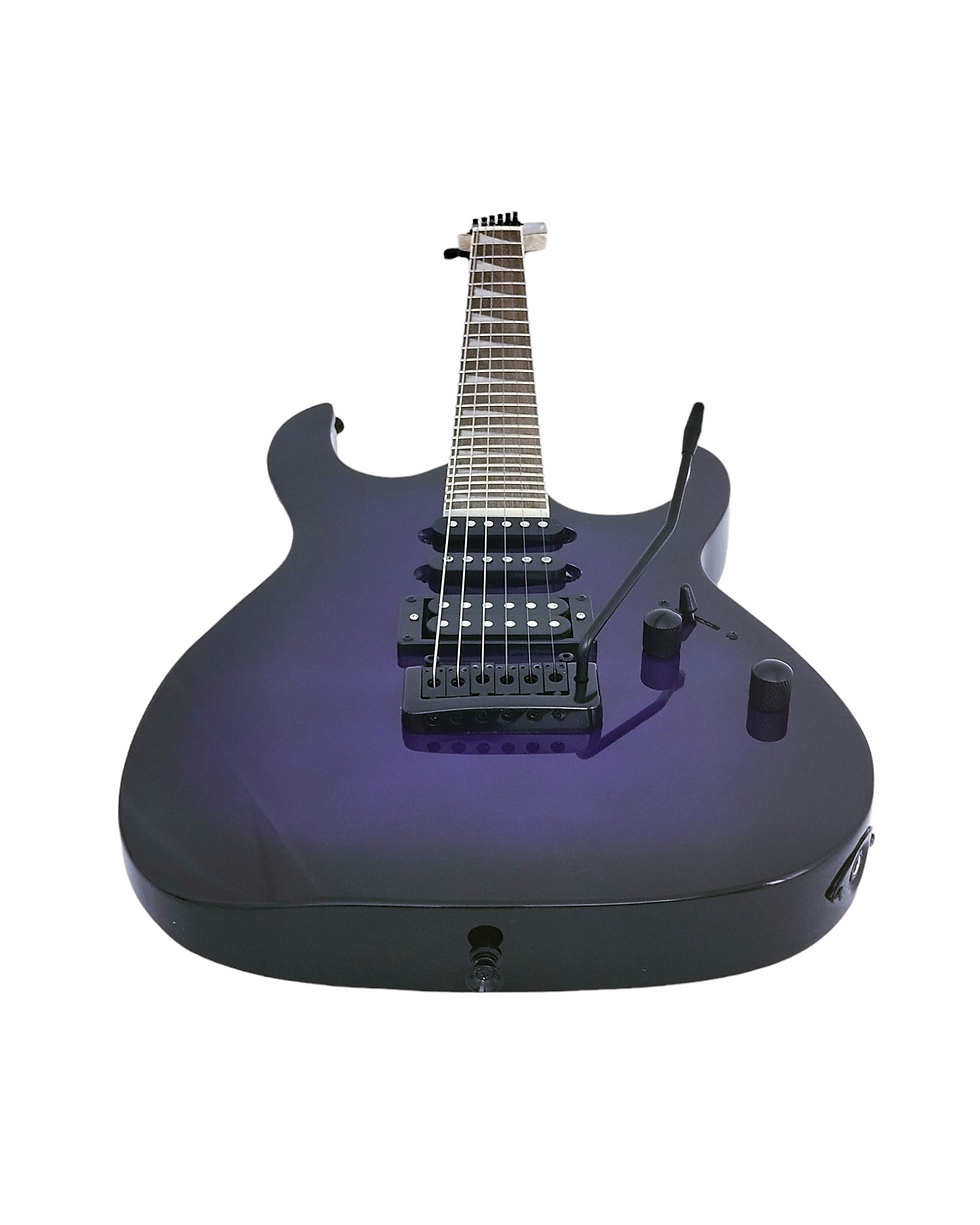 Thumbnail: Haze Tremolo SSH Double Cutaway HRC Electric Guitar - Purpleburst 11HSJS1920DPB
