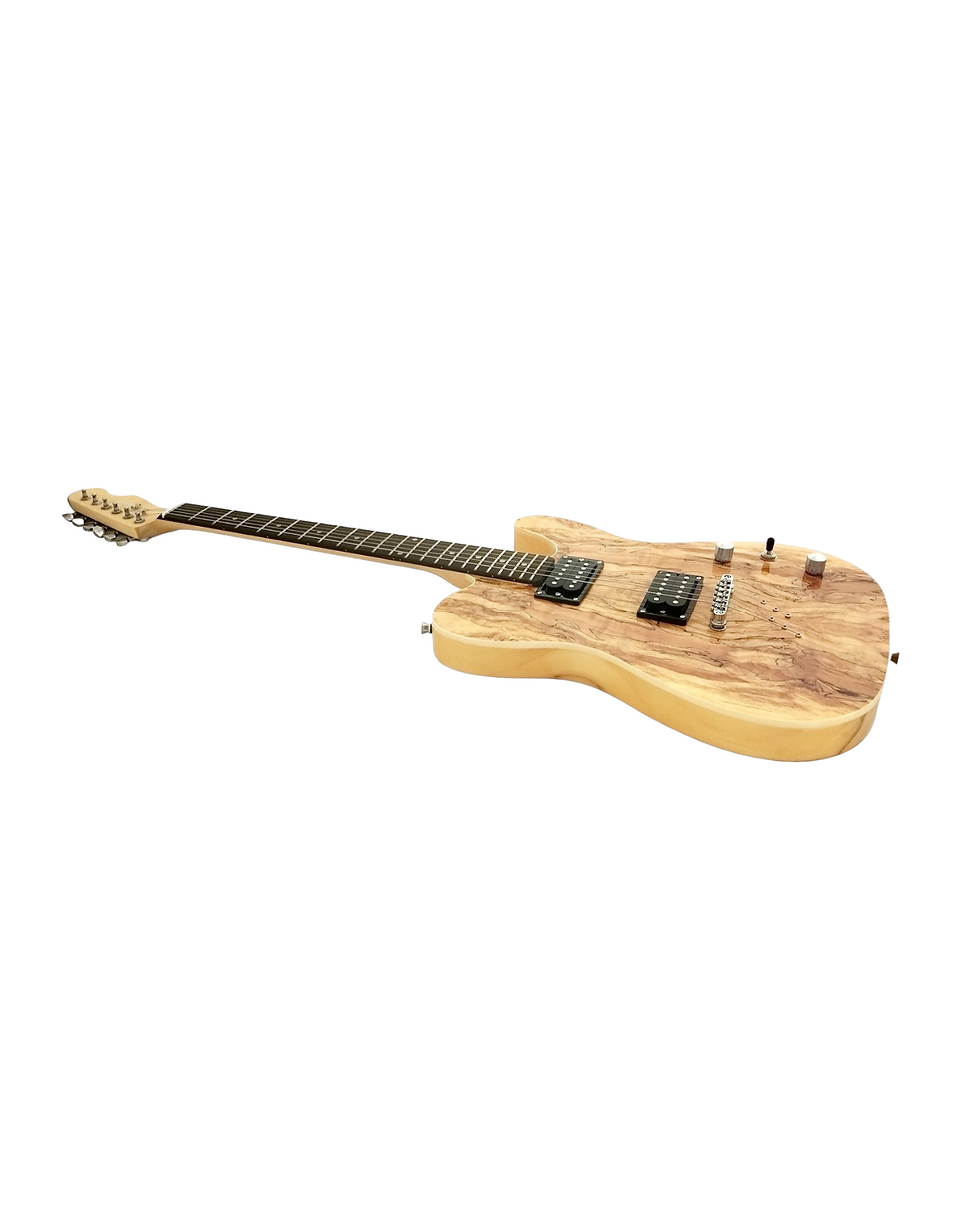Thumbnail: Haze Spalted Maple HH Humbuckers Maple Neck HTL Electric Guitar - Natural HSTL19