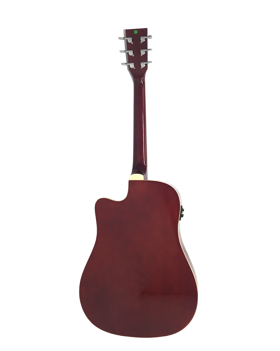 Thumbnail: Haze F631BCEQBS Thin-Body Built-In Pickups/Tuner Acoustic Guitar - Sunburst with