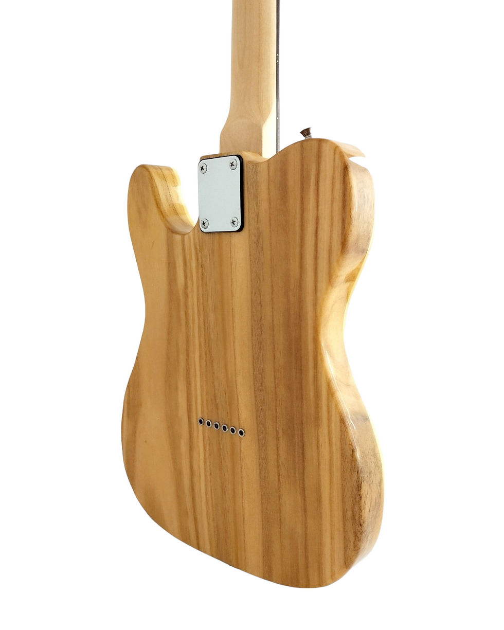 Thumbnail: Haze Lightweight Single-Cut Cocobolo Veneer HTL Electric Guitar - Brown HSTL1901