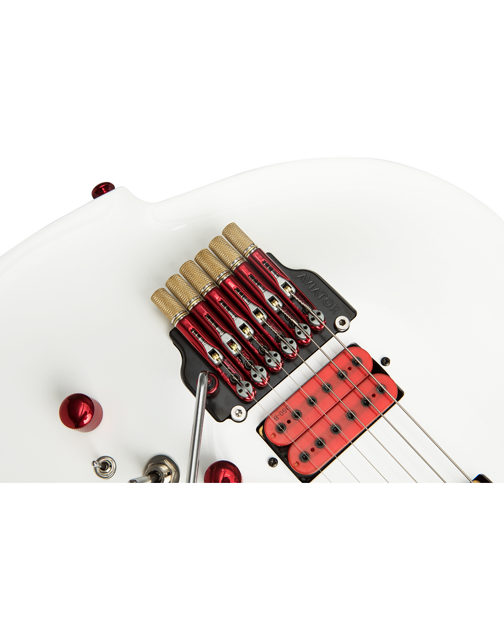 Thumbnail: KOLOSS GTEMOHWH Headless Aluminum Body Mahogany Neck Electric Guitar + Bag