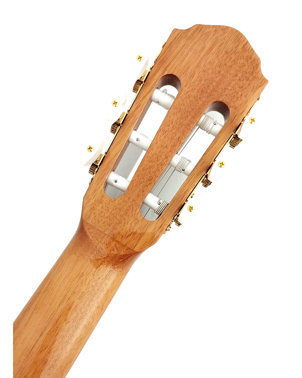 Thumbnail: Caraya Spruce Thin-Body Cutaway Built-In Pickup/Tuner Classical Guitar - Sunburs