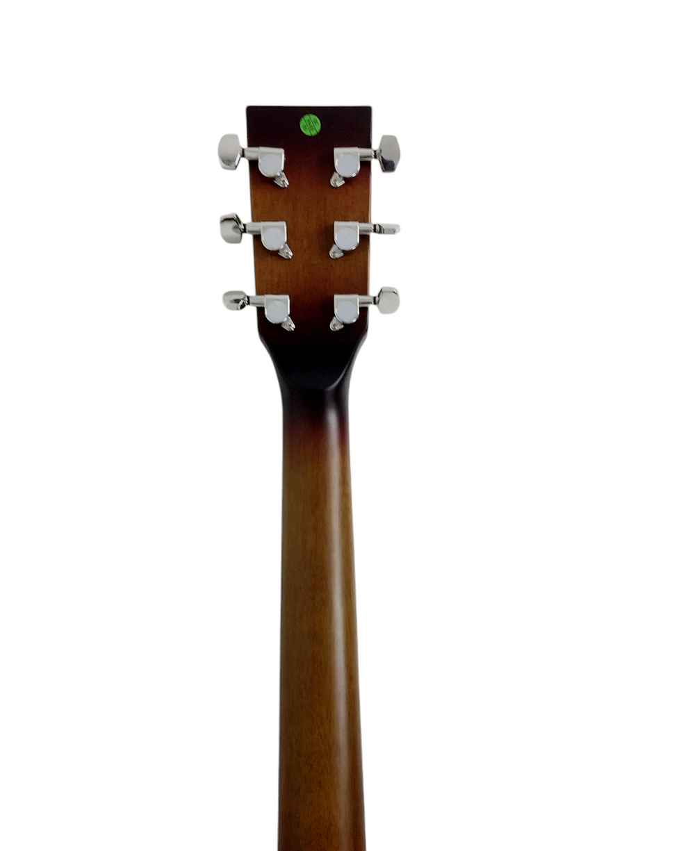 Thumbnail: Haze F650DVSCEQ Mahogany Top Built-In Pickup/Tuner Cutaway Acoustic Guitar - Tob
