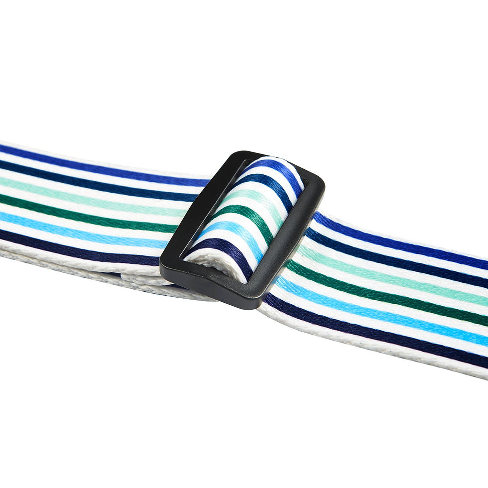 Thumbnail: Amumu Blue Stripe Guitar Strap - PC08PBL