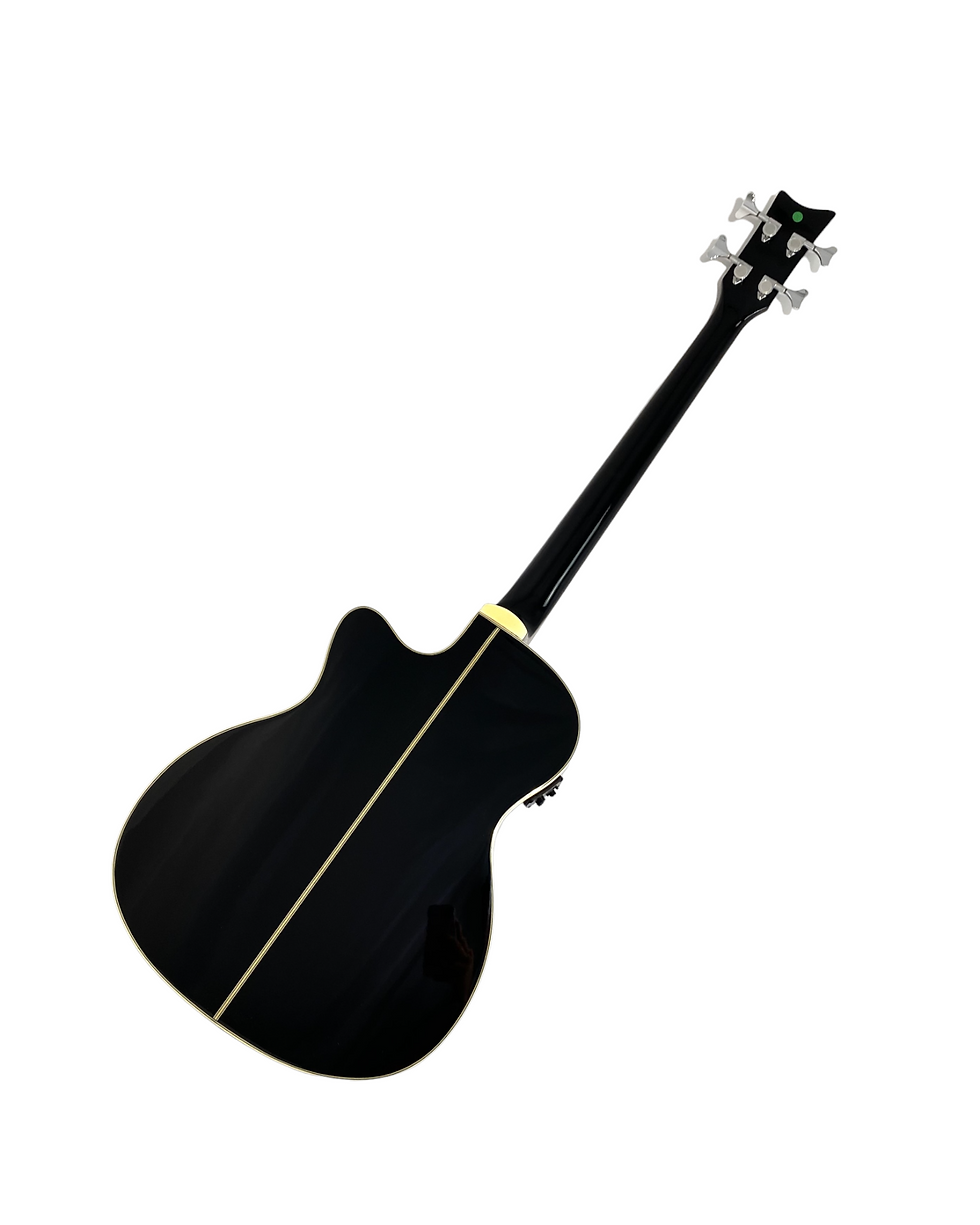 Thumbnail: Haze FB711BCEQBK44 4-String Electric-Acoustic Bass Guitar, Black + Free Gig Bag