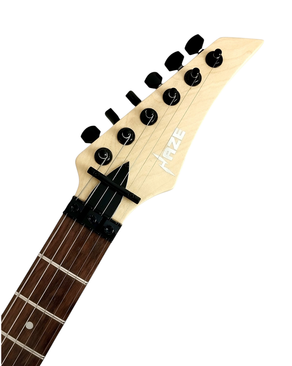 Thumbnail: Haze Floyd Rose HH Cracked Molten Lava HRC Electric Guitar - Red HCJS19600