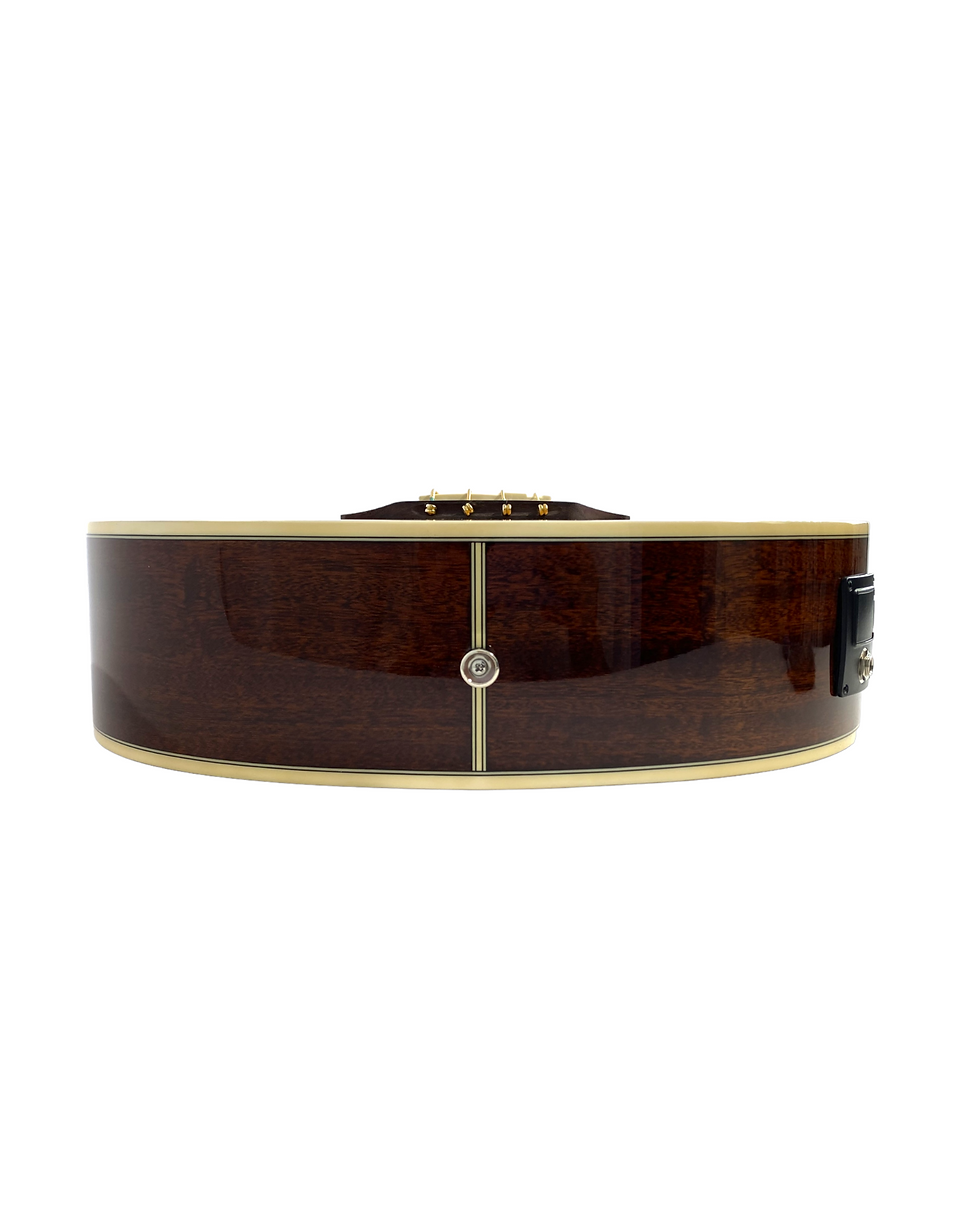 Thumbnail: Haze FB711BCEQN34 3/4 4-String Electric-Acoustic Bass Guitar Natural + Free Gig 