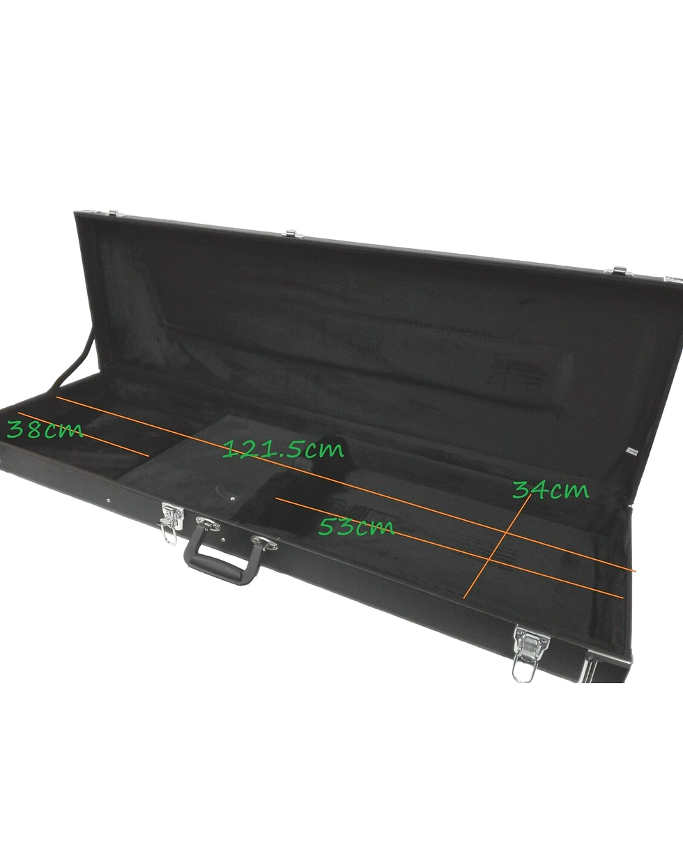 Thumbnail: Haze HC040PB Rectangle Electric Bass Guitar Hard Case, Lockable, Black