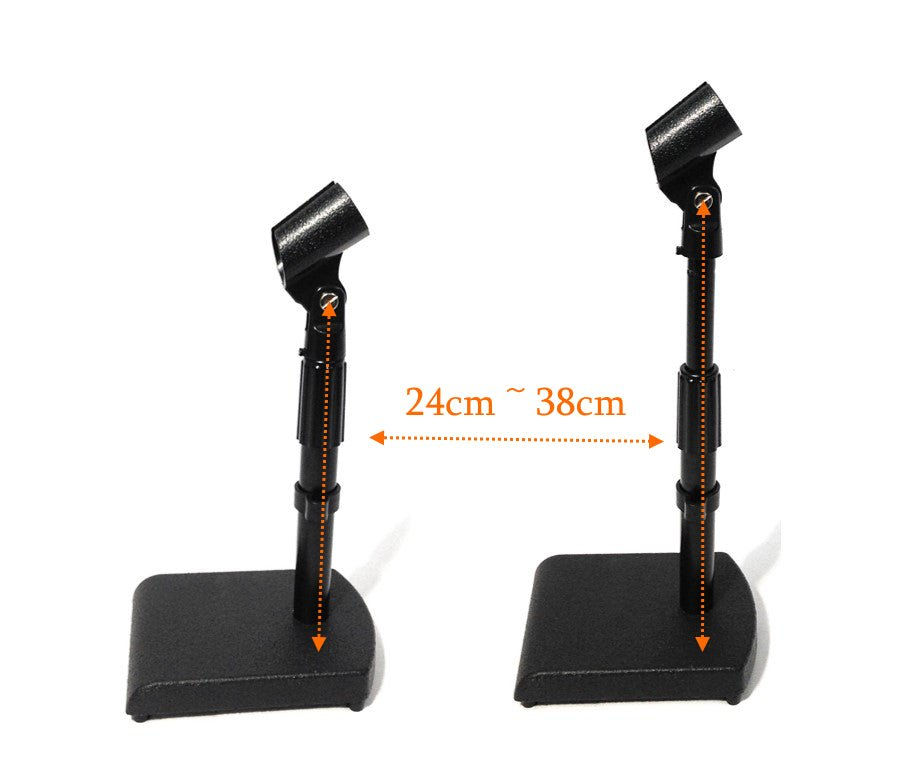 Thumbnail: Haze MS106+MS043 Tabletop Black Microphone Stand With Short Telescopic Boom